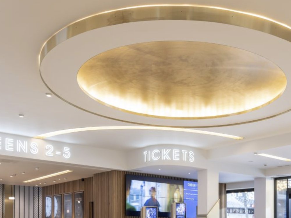 Cinema foyer feature ceiling