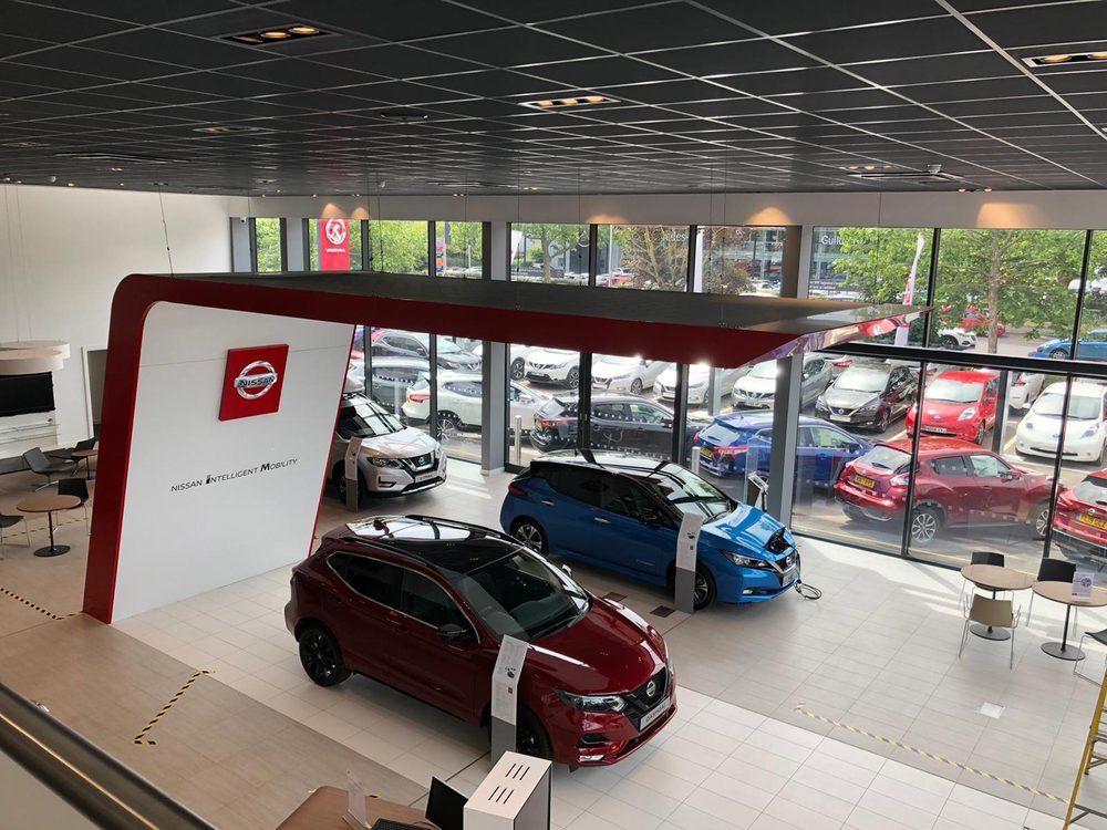 Car showroom ceilings and linings