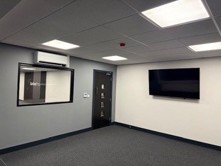 Meeting room with finished linings and ceiling